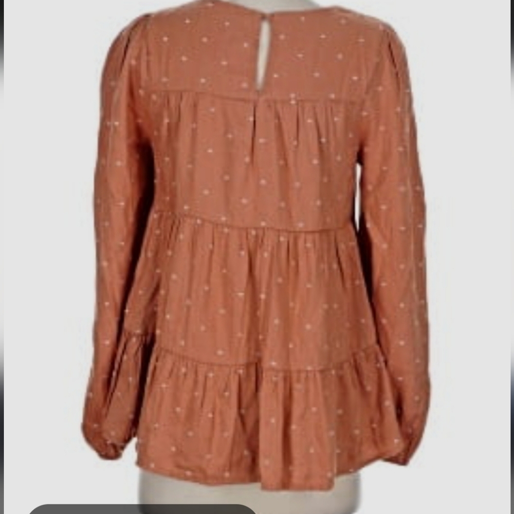 Blu Pepper Terracotta Peplum Blouse